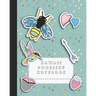 Kawaii doodling notebook: A large composition notebooks with colouring pages for the school dreamer who likes to doodle whilst studying - Turquo