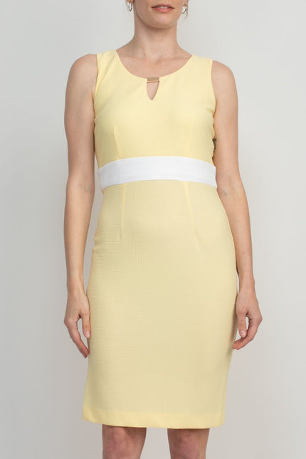 Studio One Scoop Neck Sleeveless Keyhole Banded Waist Bodycon Dress with Matching Jacket by Curated Brands