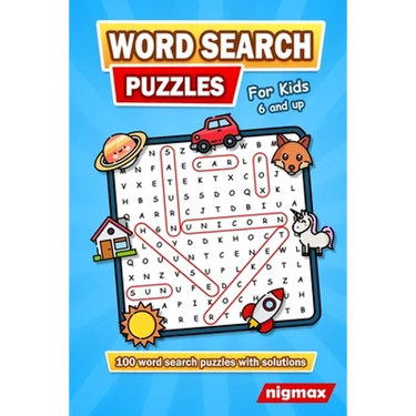 Word Search for Kids Age 6 and up: 100 Word Search Puzzles (Search and Find) with a Variety of Topics - 5 Levels of Difficulty - With Solutions - nigm