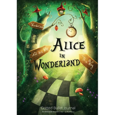 Alice in Wonderland Dotted Bullet Journal: Medium A5 - 5.83X8.27