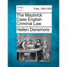 The Maybrick Case English Criminal Law