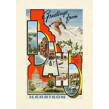 Vintage Lined Notebook Greetings from Harrison