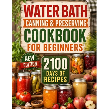 Water Bath Canning & Preserving Cookbook for Beginners: 2100 Days of Quick & Easy Homemade Recipes A Step-by-Step Guide to Healthy and High-Quality Fo