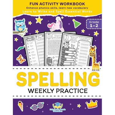 Spelling Weekly Practice for 1st 2nd Grade: Learn to Write and Spell Essential Words Ages 6-8 Kindergarten Workbook, 1st Grade Workbook and 2nd ... Re