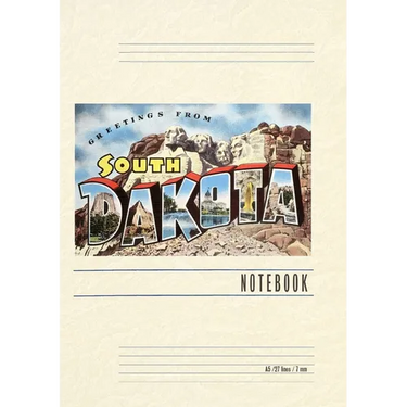 Vintage Lined Notebook Greetings from South Dakota