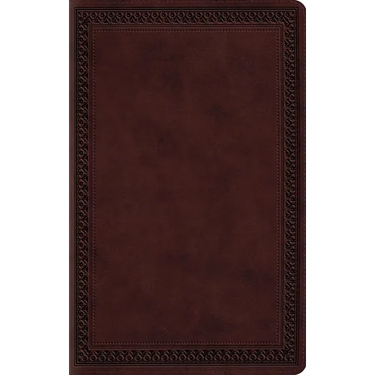 ESV Large Print Value Thinline Bible (Trutone, Mahogany, Border Design)