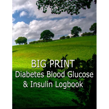 Big Print Diabetes Blood Sugar and Insulin Log