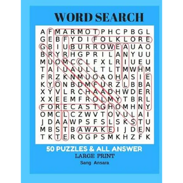 Word Search 50 Puzzles & All Answer Large Print: Word Search 50 Puzzles Large Print