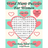 Word Hunt Puzzles For Women Large Print: Fun Easy Word Finds