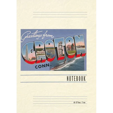 Vintage Lined Notebook Greetings from Groton