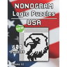 Nonogram Puzzles: Hanjie Puzzle Book USA & America with Griddler Brainteaser for Adults and Kids