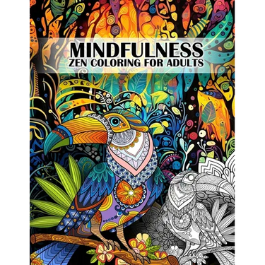 Mindfulness Coloring Book for Adults: Amazing Zen and Mandala Animals