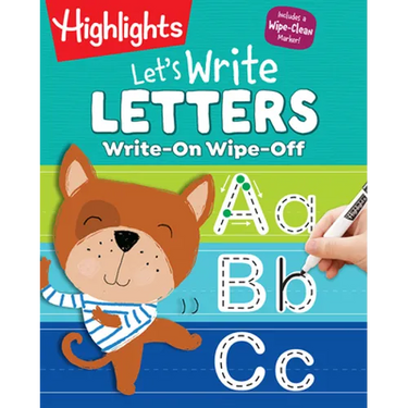 Write-On Wipe-Off Let's Write Letters: Write and Wipe Handwriting Practice for Kids Ages 3-6, Dry Erase Workbook with Kids Writing Practice, Uppercase