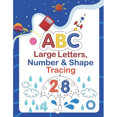 Large ABC Letters, Numbers & Shapes Tracing: This big alphabet tracing book will help your kids learn to draw ABC, numbers, and shapes