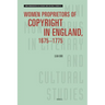 Women Proprietors of Copyright in England, 1675-1775