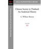 Chinese Society in Thailand: An Analytical History