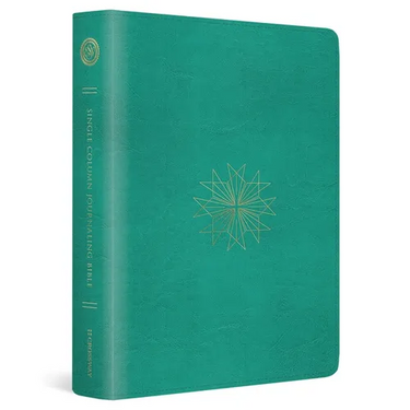 ESV Single Column Journaling Bible (Trutone, Teal, Resplendent Cross Design)