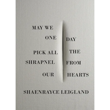 May We One Day Pick All the Shrapnel From Our Hearts
