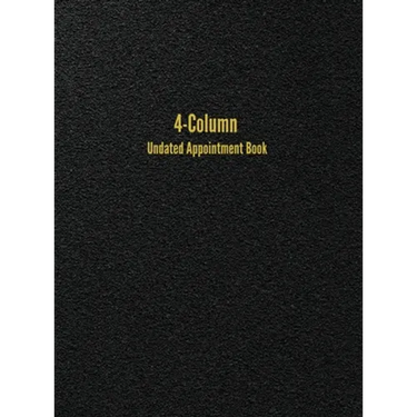 4-Column Undated Appointment Book: 4-Person Daily Appointment Book Undated
