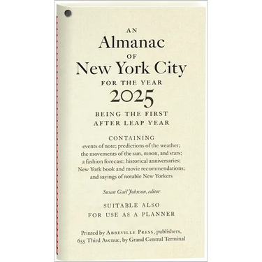 An Almanac of New York City for the Year 2025