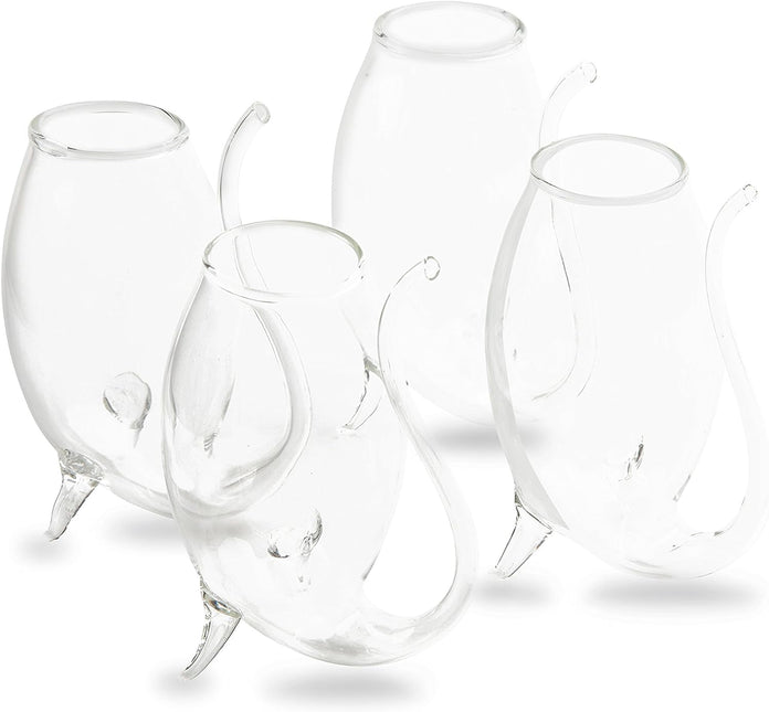 Crystal Port and Dessert Wine Sippers, Dry Sherry, Cordial, Aperitif & Nosing Copitas Tasting Glass - Dinner Drink Glassware Glasses | Set of 4 - 3 oz Sipper | - The Wine Savant by The Wine Savant