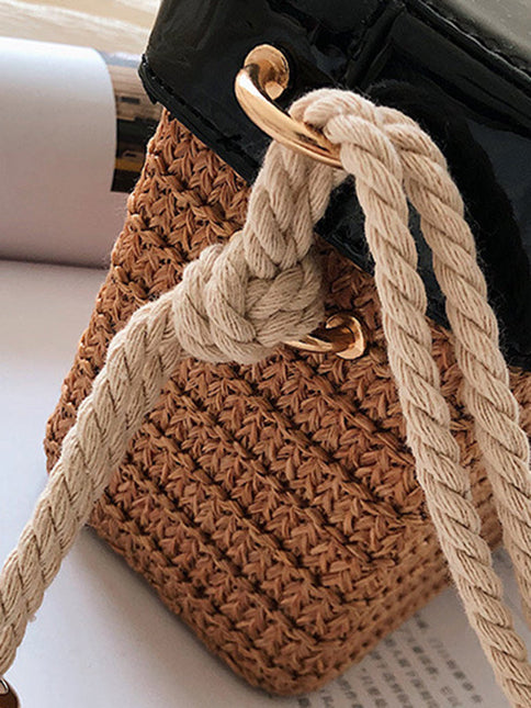Urban Straw Weave Shoulder Bag by migunica