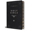 KJV Holy Bible, Giant Print Thinline Large Format, Black Premium Imitation Leather with Ribbon Marker, Red Letter, and Thumb Index
