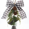 Pine and Bell Bow Drop (Set of 6)