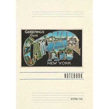 Vintage Lined Notebook Greetings from the Catskill Mountains, New York