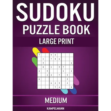Sudoku Puzzle Book Large Print Medium: 200 Medium Sudokus for Intermediate Players with Solutions - Large Print