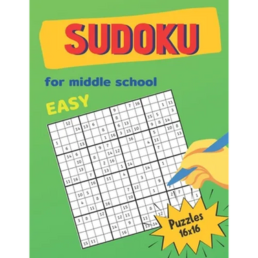 Easy Sudoku For Middle School Puzzles 16x16: Math riddles book for Teens, smart gifts for Boy & Girl, worksheet and answer key one puzzle per page