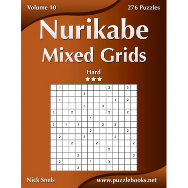 Nurikabe Mixed Grids - Hard - Volume 10 - 276 Logic Puzzles