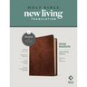 NLT Wide Margin Bible, Filament Enabled (Leatherlike, Dark Brown Palm, Red Letter)