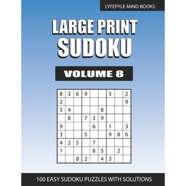 Large Print Sudoku: Easy Large Print Sudoku Volume 8