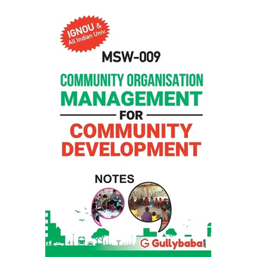 MSW-009 Community Organisation Management for Community Development