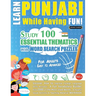 Learn Punjabi While Having Fun! - For Adults: Easy to Advanced - Study 100 Essential Thematics with Word Search Puzzles - Vol.1