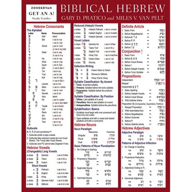 Biblical Hebrew Laminated Sheet
