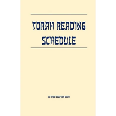 Torah Reading Schedule