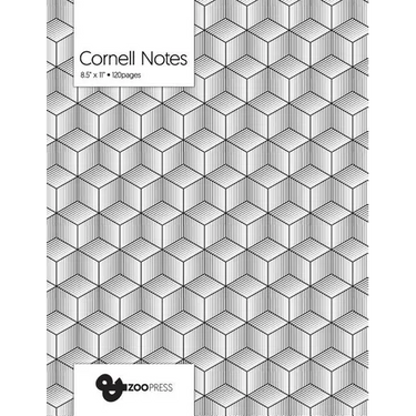 Cornell Notes: Geometric Cubes - Best Note Taking System for Students, Writers, Conferences. Cornell Notes Notebook. Large 8.5 x 11,