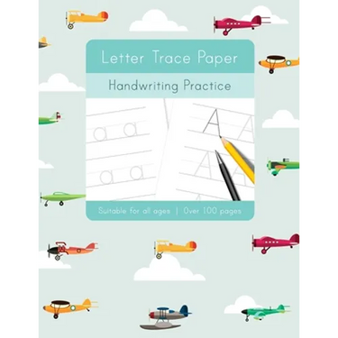 Letter Trace Paper Handwriting Practice: Learn to write activity workbooks, abc alphabet writing paper lines. All ages, adults, teens, kids, preschool