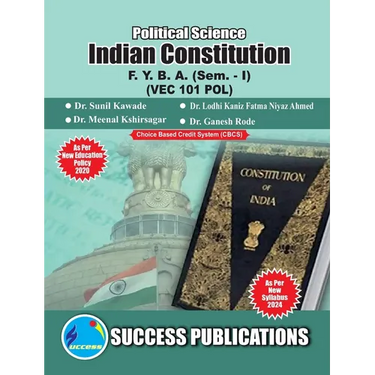 Indian Constitution(F.Y.B.A, Sem.-I) SPPU-Text(English)