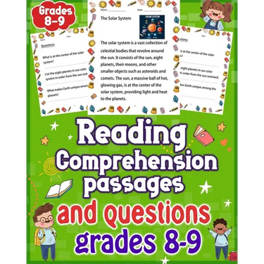 Reading Comprehension Passages and Questions Grades 8-9: Enhance Learning with Comprehensive Reading Comprehension Passages and Questions - Grades 8-9