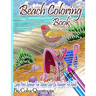 Beach Coloring Book- Large Print Summer Fun Mosaic Color By Numbers For Adults: Ocean Art For Stress Relief and Relaxation