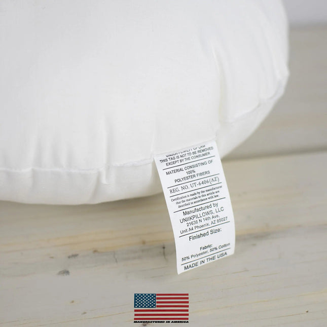 8" | Round Pillows Insert | Indoor Outdoor Hypoallergenic Polyester Pillow Insert | Quality Insert | Round Pillow Form | Round Pillow by UniikPillows