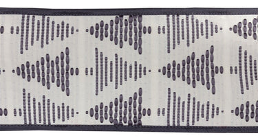Grey Holiday Tree Wired Ribbon (Set of 2)