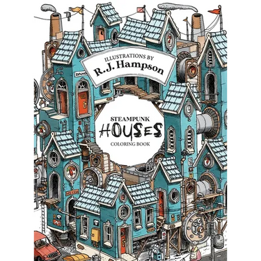 Steampunk Houses Coloring Book