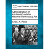 Administration of Insolvents' Estates: National Bankruptcy Act.