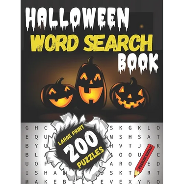 Halloween Word Search Book: Large Print Word Search Puzzles for Adults and Teens Make Great Halloween Gifts and Party Favors for Women, Men, Girls, Bo