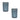 Navy Frosted Glass Candle Holder (Set of 2)