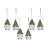 Terra Cotta Gnome with Pine Tree Hat Ornament (Set of 6)